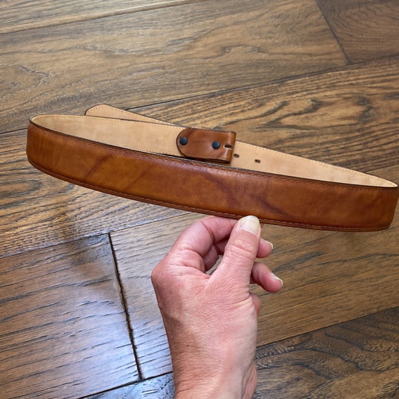 Vintage Western Tony Lama Leather Belt, size 38, brown leather - Picture 4 of 8